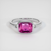 2.04 Ct. Pink Sapphire Ring, Platinum 950 1