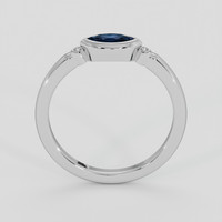0.42 Ct. Greenish Blue Sapphire Ring, Platinum 950 3
