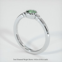 0.44 Ct. Green Sapphire Ring, Platinum 950 2