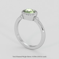 1.57 Ct. Yellowish Green Sapphire Ring, Platinum 950 2