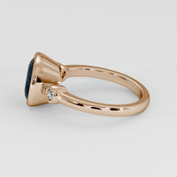 4.88 Ct. Greenish Blue Sapphire Ring, 14K Rose Gold 4