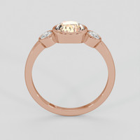 2.21 Ct. Peach Sapphire Ring, 14K Rose Gold 3