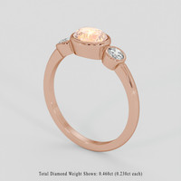 2.52 Ct. Padparadscha Sapphire Ring, 14K Rose Gold 2