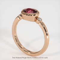 1.19 Ct. Pink Sapphire Ring, 18K Rose Gold 2