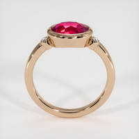 2.03 Ct. Ruby Ring, 18K Rose Gold 3