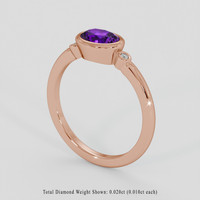 0.91 Ct. Purple Sapphire Ring, 18K Rose Gold 2