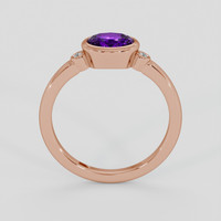 0.91 Ct. Purple Sapphire Ring, 18K Rose Gold 3