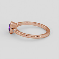 0.91 Ct. Purple Sapphire Ring, 18K Rose Gold 4