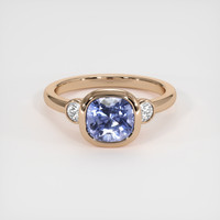 3.02 Ct. Violet Sapphire Ring, 18K Rose Gold 1