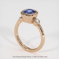 3.02 Ct. Violet Sapphire Ring, 18K Rose Gold 2