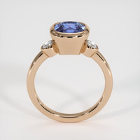 3.02 Ct. Violet Sapphire Ring, 18K Rose Gold 3