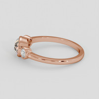 2.21 Ct. Peach Sapphire Ring, 18K Rose Gold 4