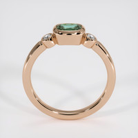 0.52 Ct. Bluish Green Sapphire Ring, 18K Rose Gold 3