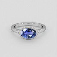 2.01 Ct. Blue Sapphire Ring, Silver 1