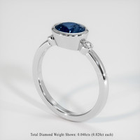 1.72 Ct. Greenish Blue Sapphire Ring, 10K White Gold 2