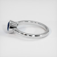 1.72 Ct. Greenish Blue Sapphire Ring, 10K White Gold 4