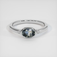 0.75 Ct. Bi Color Sapphire Ring, 10K White Gold 1