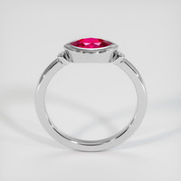 0.82 Ct. Pinkish Red Ruby Ring, 10K White Gold 3