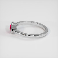 0.82 Ct. Pinkish Red Ruby Ring, 10K White Gold 4