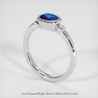1.24 Ct. Blue Sapphire Ring, 10K White Gold 2