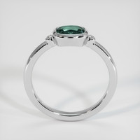 0.88 Ct. Bluish Green Sapphire Ring, 10K White Gold 3