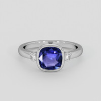 1.55 Ct. Color Change Sapphire Ring, 14K White Gold 1