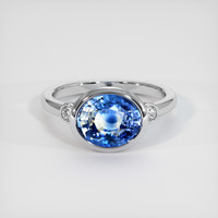 5.07 Ct. Bi Color Sapphire Ring, 14K White Gold 1
