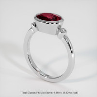 2.54 Ct. Gemstone Ring, 14K White Gold 2