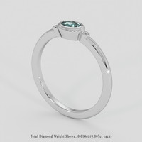 0.25 Ct. Alexandrite Ring, 14K White Gold 2