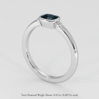 0.55 Ct. Gemstone Ring, 14K White Gold 2