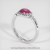 1.49 Ct. Ruby Ring, 14K White Gold 2