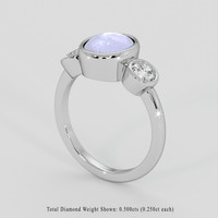 3.27 Ct. Bluish Purple Sapphire Ring, 14K White Gold 2