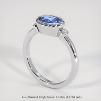 1.77 Ct. Blue Sapphire Ring, 14K White Gold 2