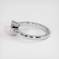 1.58 Ct. Padparadscha Sapphire Ring, 14K White Gold 4