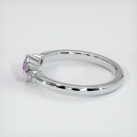 0.64 Ct. Purple Sapphire Ring, 14K White Gold 4