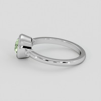 1.57 Ct. Yellowish Green Sapphire Ring, 14K White Gold 4