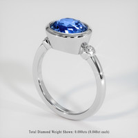 5.07 Ct. Bi Color Sapphire Ring, 18K White Gold 2