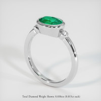 1.22 Ct. Emerald Ring, 18K White Gold 2