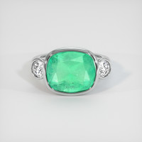 5.04 Ct. Emerald Ring, 18K White Gold 1