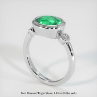 1.74 Ct. Emerald Ring, 18K White Gold 2