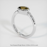 1.15 Ct. Gemstone Ring, 18K White Gold 2