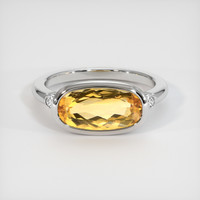3.64 Ct. Gemstone Ring, 18K White Gold 1