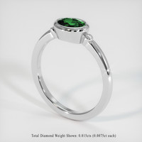 0.72 Ct. Gemstone Ring, 18K White Gold 2