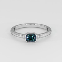 0.55 Ct. Gemstone Ring, 18K White Gold 1