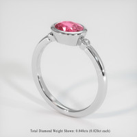 1.74 Ct. Padparadscha Sapphire Ring, 18K White Gold 2