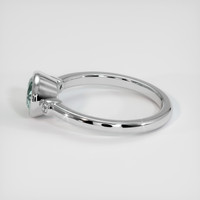 1.40 Ct. Bluish Green Sapphire Ring, 18K White Gold 4