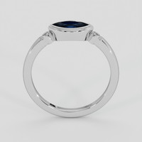 0.88 Ct. Blue Sapphire Ring, 18K White Gold 3