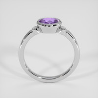 1.09 Ct. Purple Sapphire Ring, 18K White Gold 3