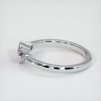 0.76 Ct. Sapphire Ring, 18K White Gold 4
