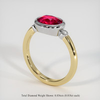 2.03 Ct. Ruby Ring, 14K White & Yellow 2